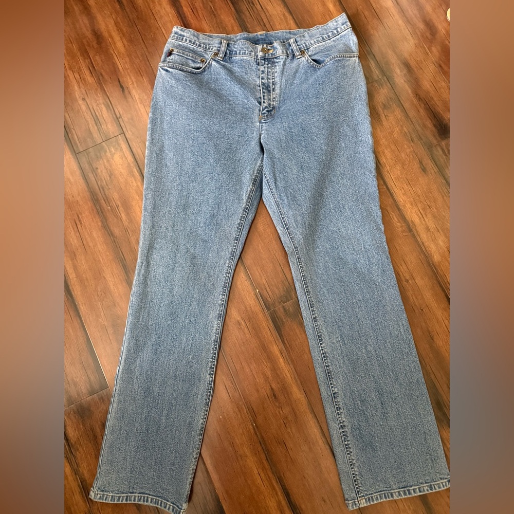 Lauren Jeans Co Ralph Lauren Women's Blue Straight Leg Size 14